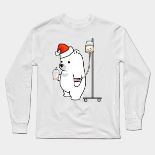 Christmas Boba Bear Loves Boba Too Much! Long Sleeve T-Shirt